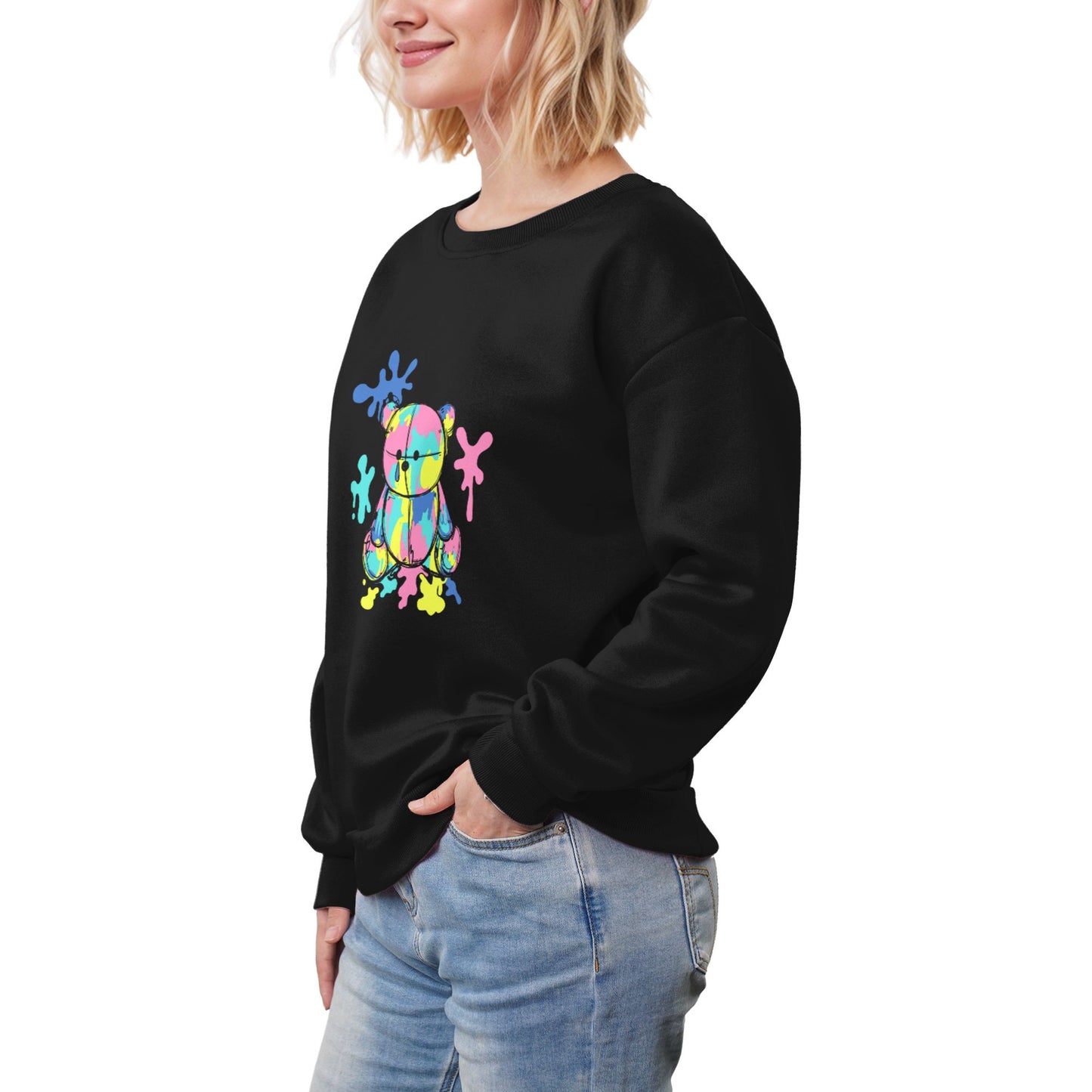 HAPUP® Cozy Fleece-Lined Women's Sweatshirt | Custom Heat Transfer Print | Anti-Pill Polyester