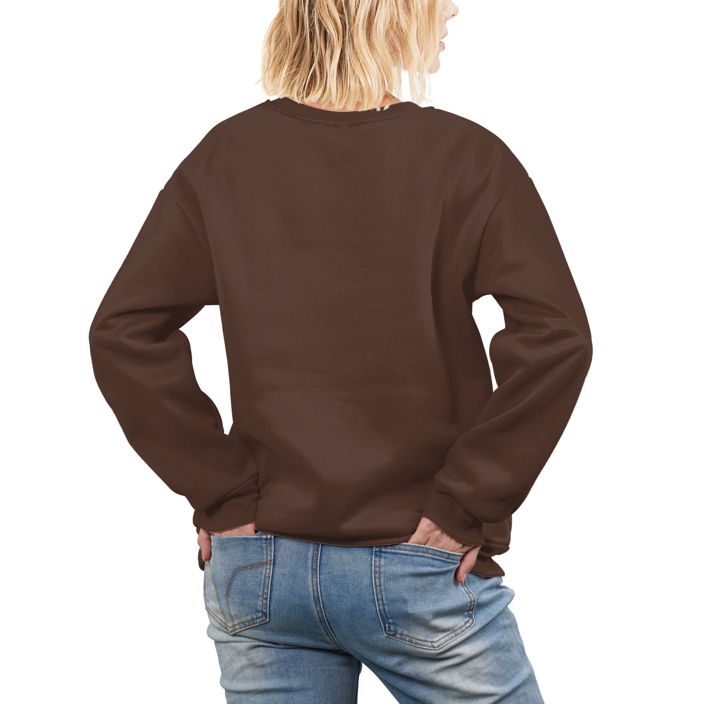 HAPUP® Cozy Fleece-Lined Women's Sweatshirt | Custom Heat Transfer Print | Anti-Pill Polyester
