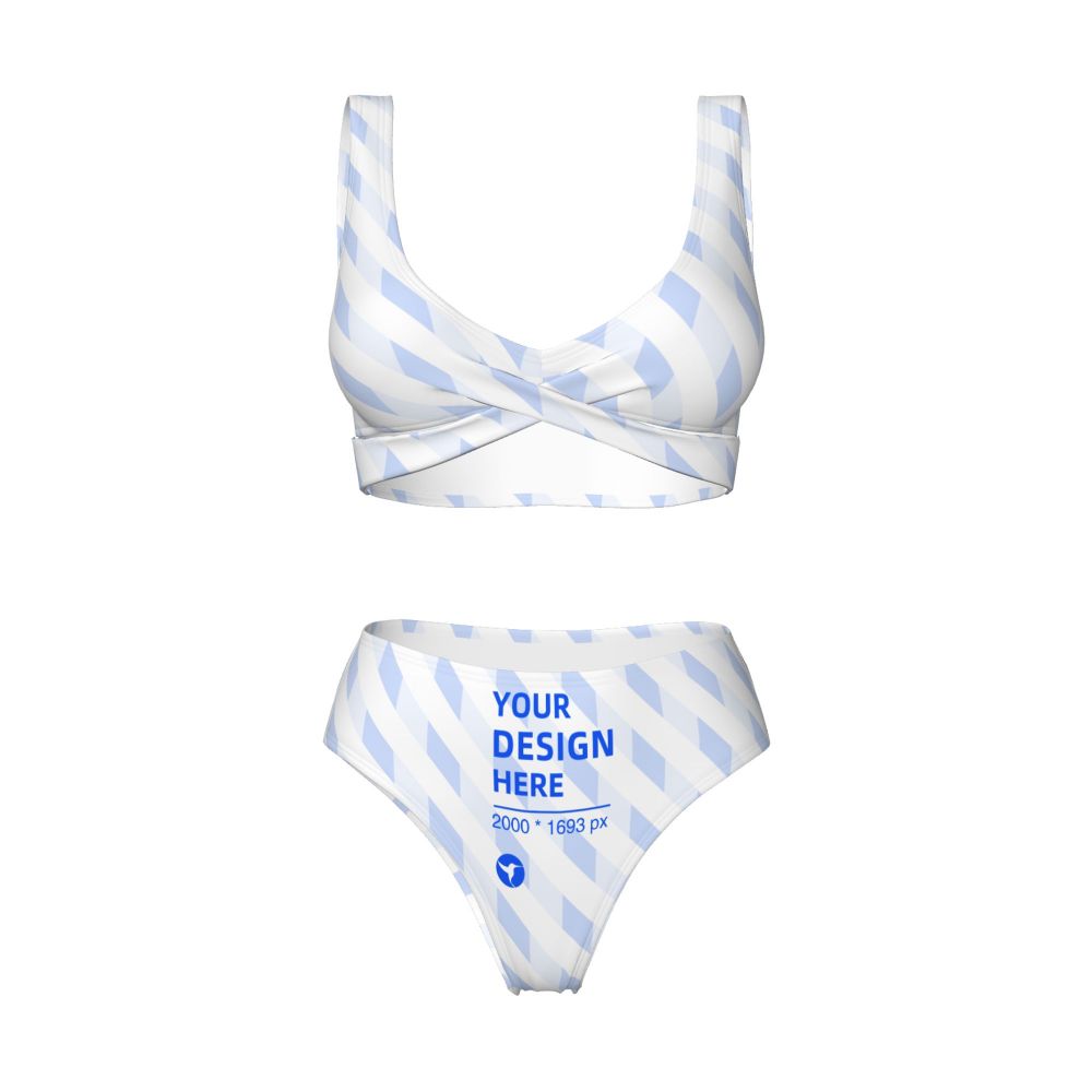 HAPUP® Women’s Cross Front Bikini Set – Two Piece Swimsuit for Beach & Summer
