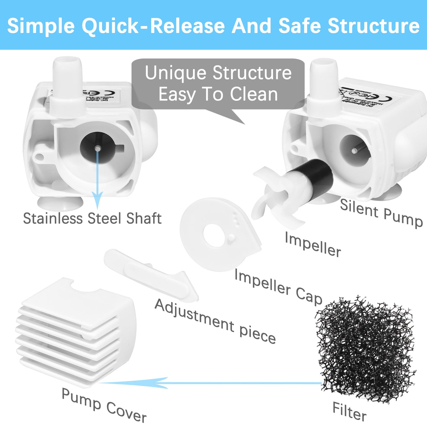 HAPUP adjustable pump with motion sensor and adjustable flow rate