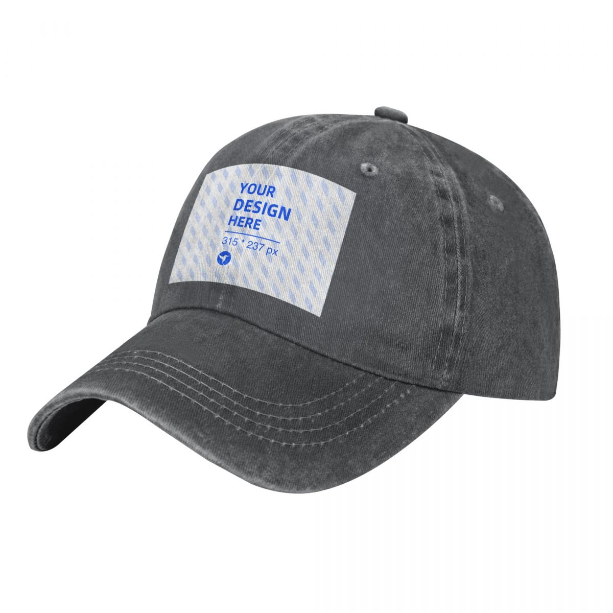 HAPUP® Custom Washed Denim Baseball Cap – Adjustable Cotton Hat & Personalized Headwear