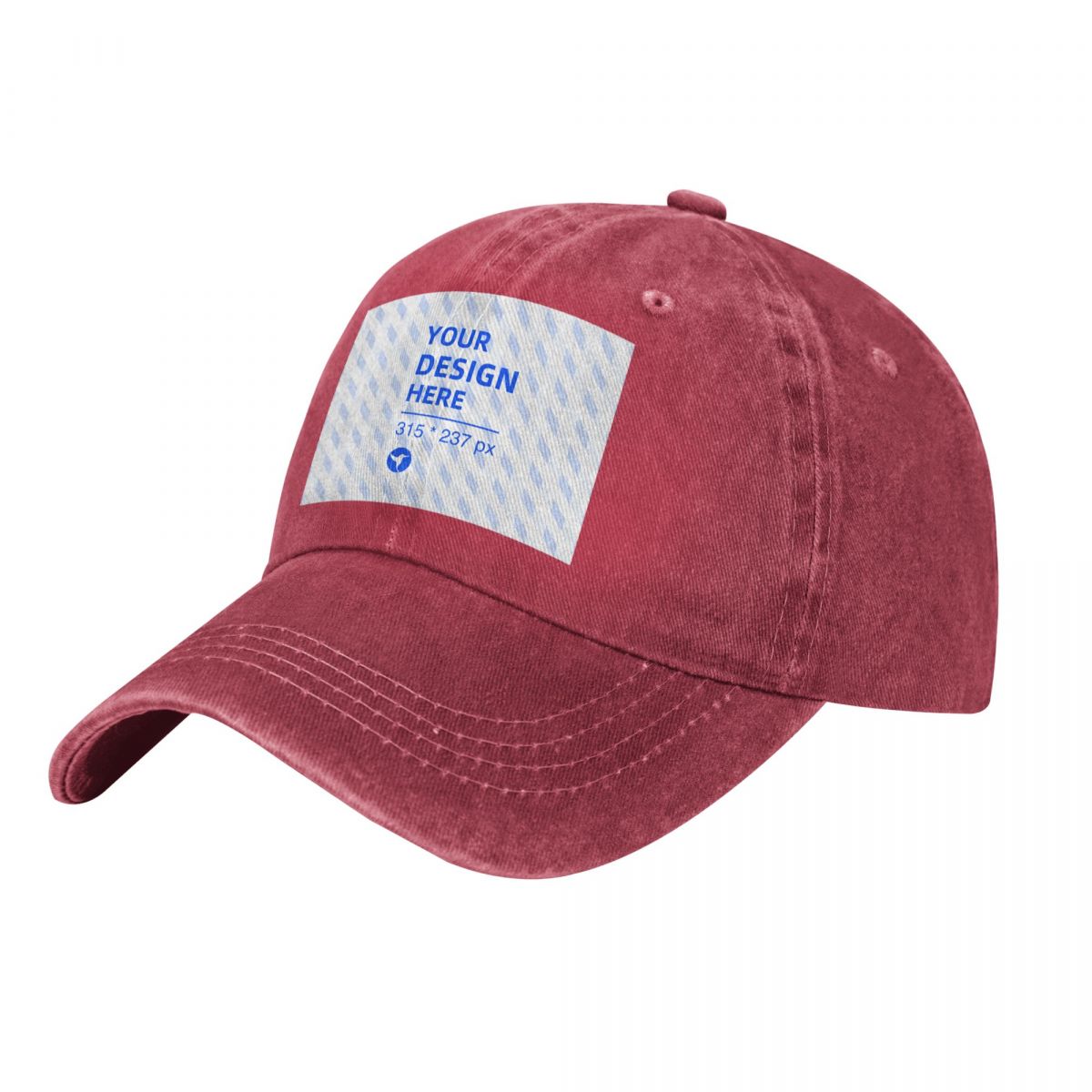 HAPUP® Custom Washed Denim Baseball Cap – Adjustable Cotton Hat & Personalized Headwear