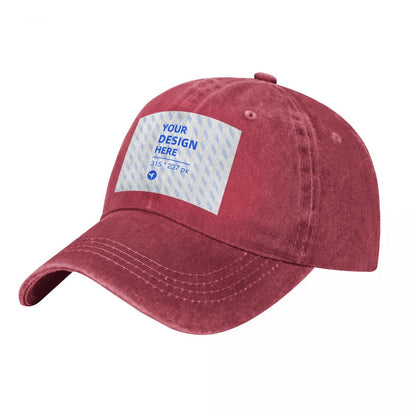 HAPUP® Custom Washed Denim Baseball Cap – Adjustable Cotton Hat & Personalized Headwear