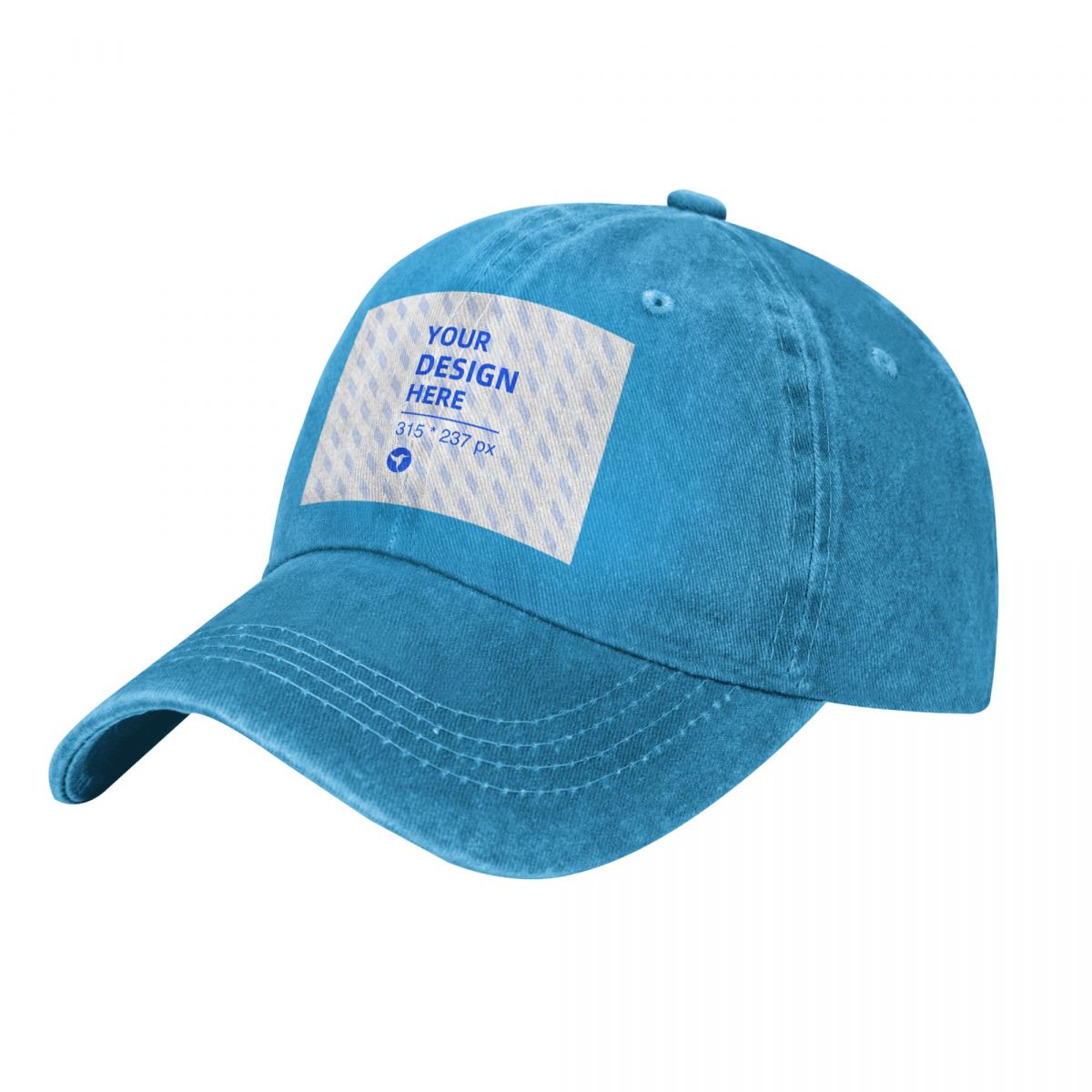 HAPUP® Custom Washed Denim Baseball Cap – Adjustable Cotton Hat & Personalized Headwear