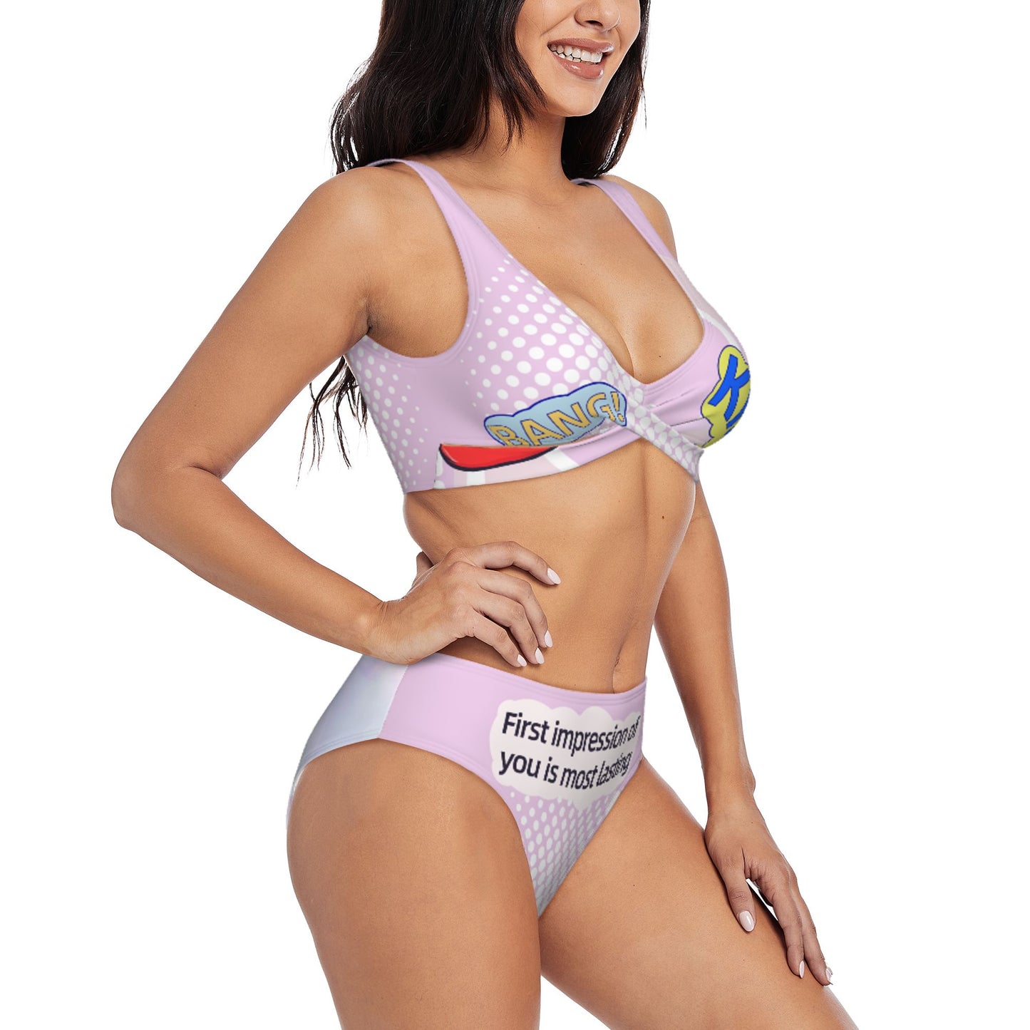HAPUP® Women’s Cross Front Bikini Set – Two Piece Swimsuit for Beach & Summer