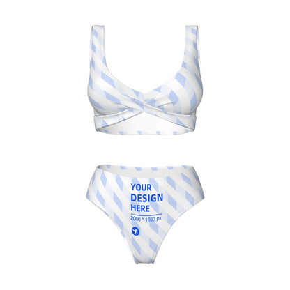 HAPUP® Women’s Cross Front Bikini Set – Two Piece Swimsuit for Beach & Summer
