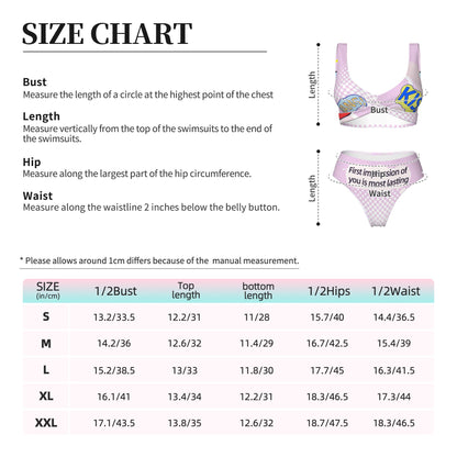 HAPUP® Women’s Cross Front Bikini Set – Two Piece Swimsuit for Beach & Summer