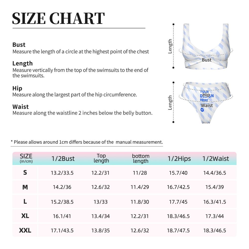 HAPUP® Women’s Cross Front Bikini Set – Two Piece Swimsuit for Beach & Summer
