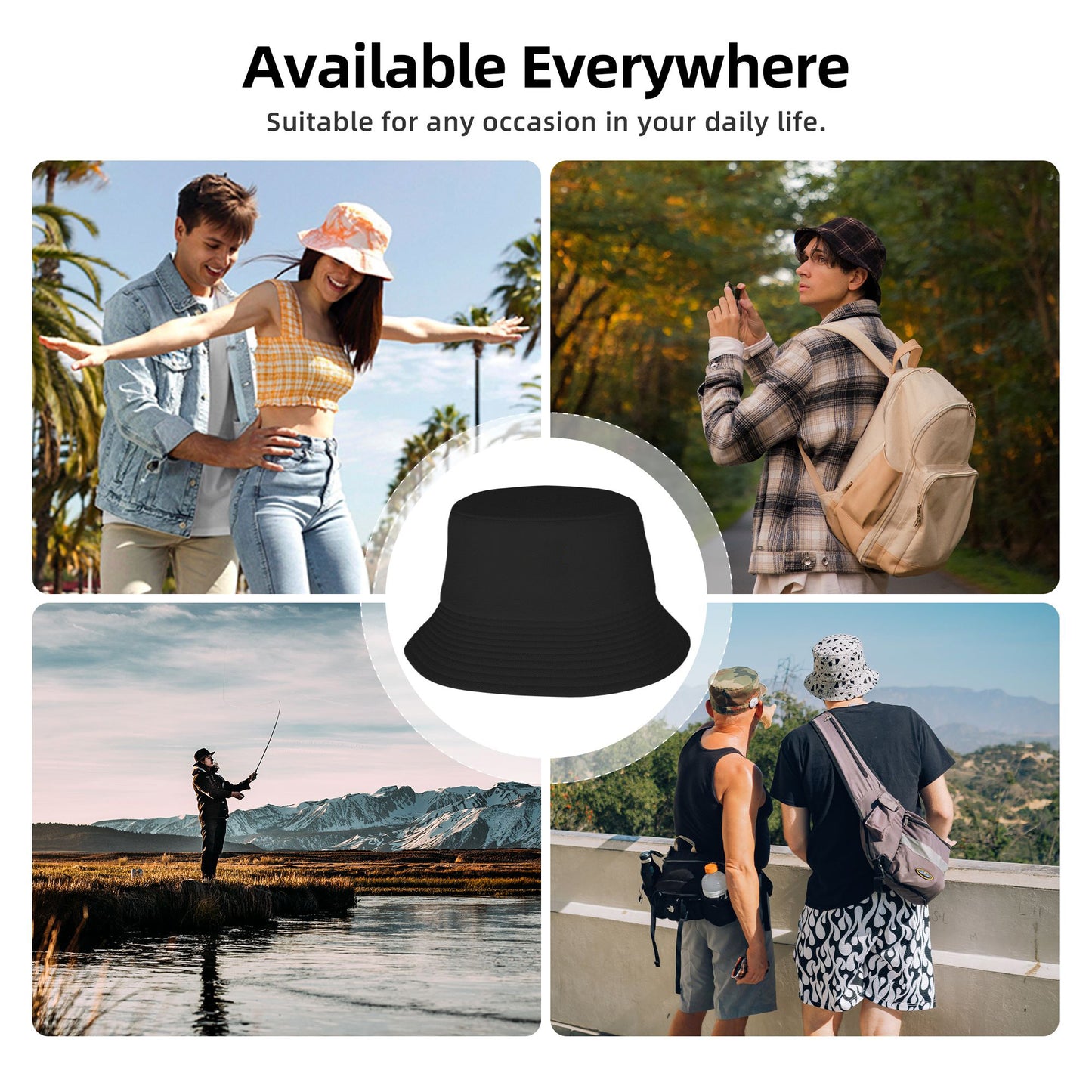 HAPUP® Bucket Hat – Unisex Sun Hat & Casual Headwear with Custom Print