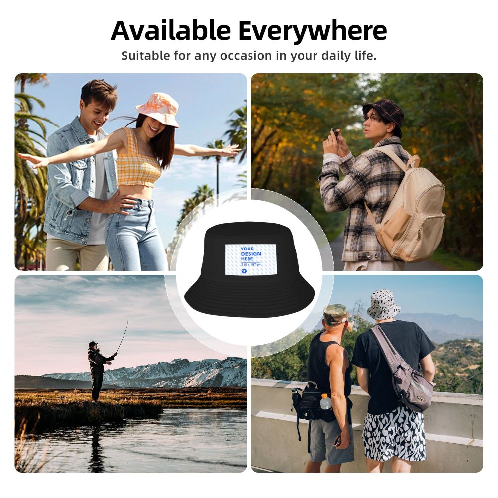 HAPUP® Bucket Hat – Unisex Sun Hat & Casual Headwear with Custom Print