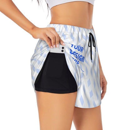 HAPUP® Women's Sports Pants – Double Layer Athletic Shorts with Phone Pocket