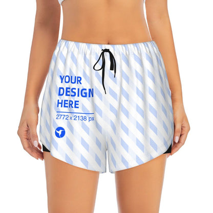 HAPUP® Women's Sports Pants – Double Layer Athletic Shorts with Phone Pocket