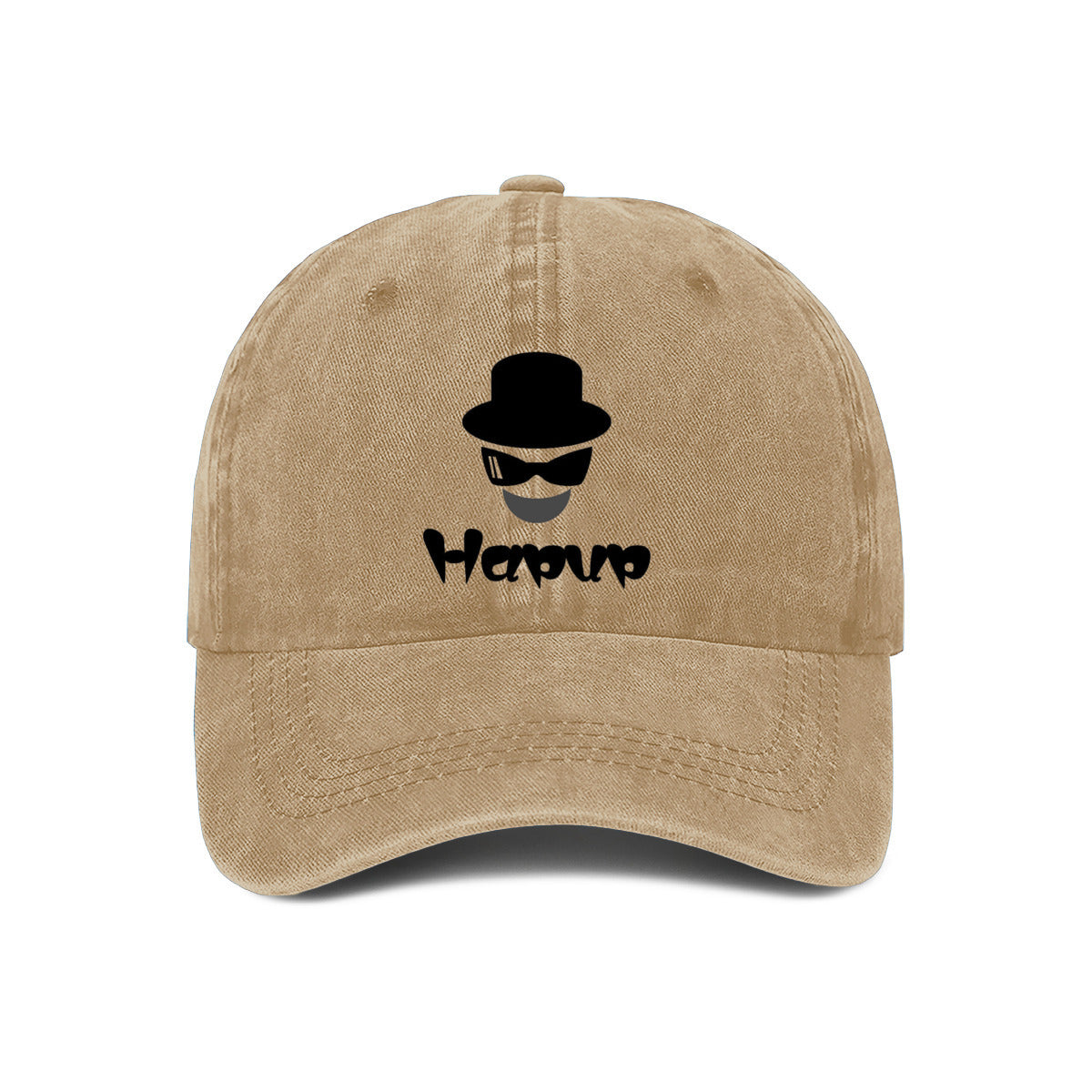 Customizable Washed Denim Dad Hat | Unisex Baseball Cap with Adjustable Fit & Tribal Print