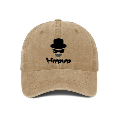 Customizable Washed Denim Dad Hat | Unisex Baseball Cap with Adjustable Fit & Tribal Print