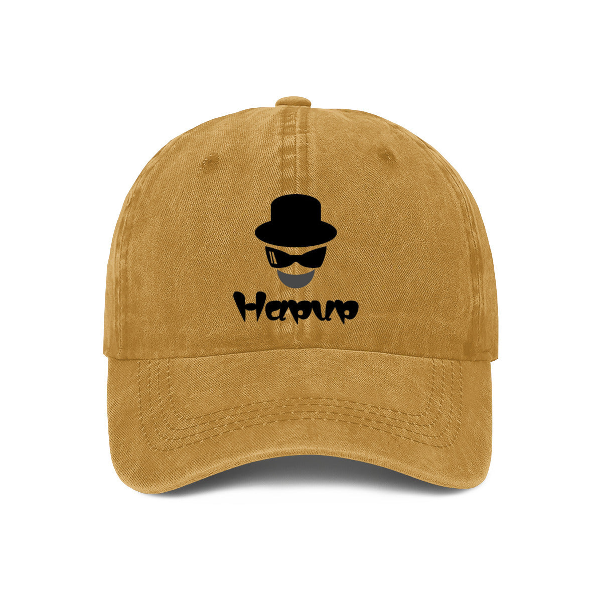 Customizable Washed Denim Dad Hat | Unisex Baseball Cap with Adjustable Fit & Tribal Print