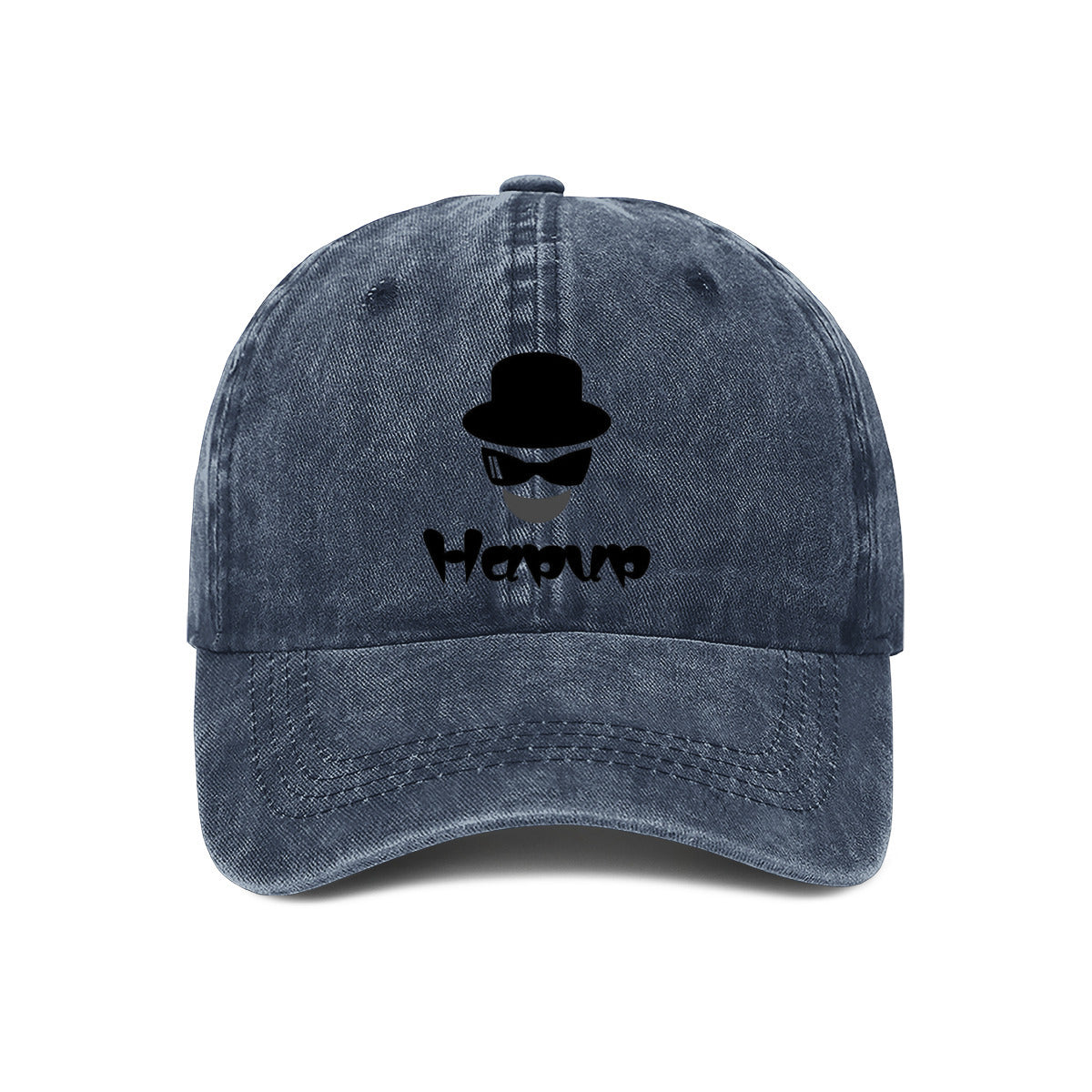 Customizable Washed Denim Dad Hat | Unisex Baseball Cap with Adjustable Fit & Tribal Print
