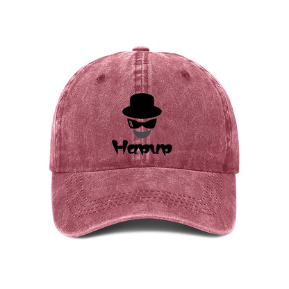 Customizable Washed Denim Dad Hat | Unisex Baseball Cap with Adjustable Fit & Tribal Print