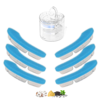 HAPUP cat water fountain filter replacement for WF060 with 4-stage filtration system.