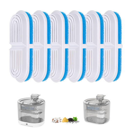 HAPUP Pet Water Fountain Filter Replacement for 2.2L Wireless Battery Operated Cat Fountains – Fresh and Clean Water