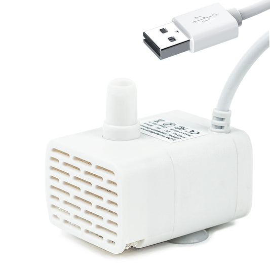 HAPUP adjustable cat water fountain pump replacement - silent, USB-powered 90L/H pump for pet fountains, ideal for cats and small pets