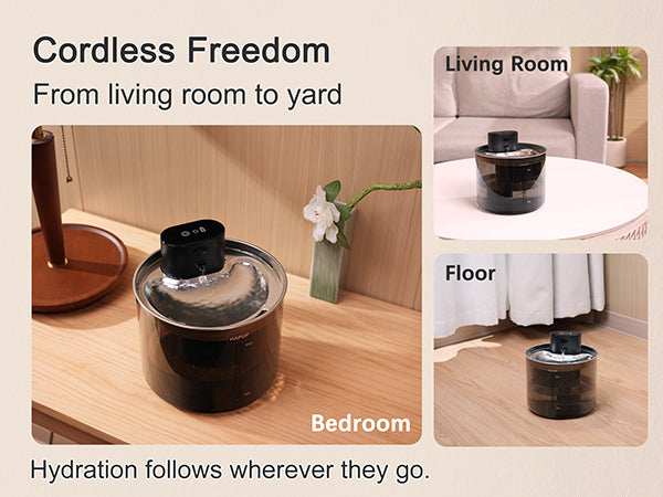 Cordless design for flexible placement anywhere